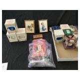 Assorted Christmas ornaments and wall hangings