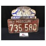 Missouri Sign and Plate