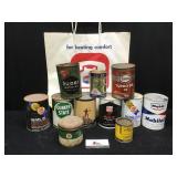 Vintage Oil Cans & Sack