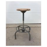 Metal and Wood Stool