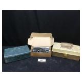 Vintage Tackle, Metal Box and Razors