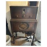 Vintage Majestic radio on stand