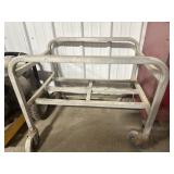 Aluminum frame cart on wheels