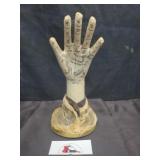 Palmistry hand sculpture