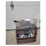 Crate with screws, nails & misc