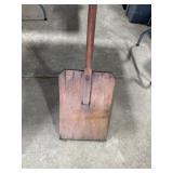 Primitive flat wooden shovel