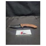 USA carved pocket knife