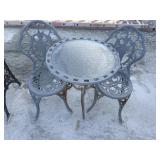Pot aluminum outdoor table and chairs