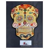 Wooden sugar skull