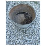 Galvanized, planter,and chain
