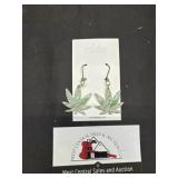 Hemp leaf earrings