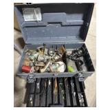 Tackle boxes with fishing reels