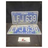 Vintage Iowa license plates