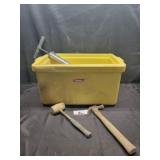 Coleman cooler with misc tools