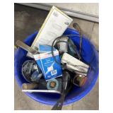 Bucket of misc hardware and tools