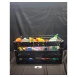 Crate of lawn sprays and killers