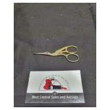 Stork embroidery scissors