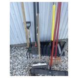 Shovels, shop brooms, and misc