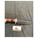 Large knife with wooden handle