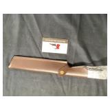 Large knife with protective cover