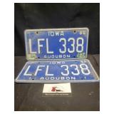 Vintage Iowa license plates