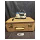 Vintage suitcase & iron