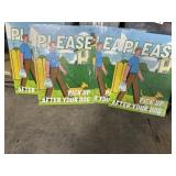Dog clean up signs