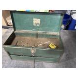 Metal toolbox with misc tools