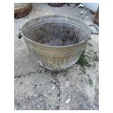 Galvanized bushel basket