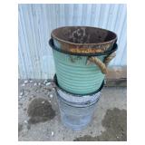 Miscellaneous galvanized buckets