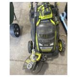 Ryobi electric weed eater and push mower