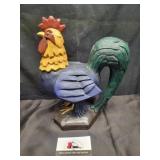 Wooden rooster figure