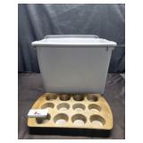 Sterilite tote with pans and baking dishes