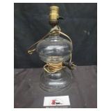 Vintage clear glass electric lamp