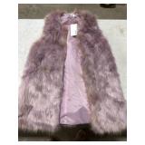 Purple fur vest size medium