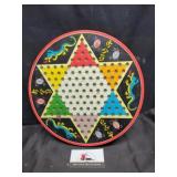 Vintage Chinese checkers tin board