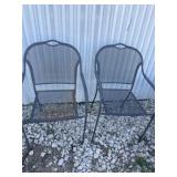 Outdoor metal chairs