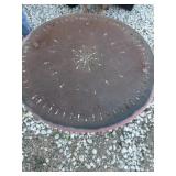 Outdoor metal table