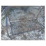 Outdoor metal bench