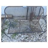 Outdoor metal bench