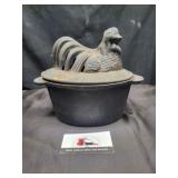 Cast iron rooster stove steamer