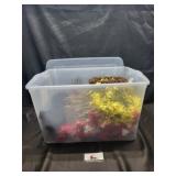 Sterilite tote with floral decor