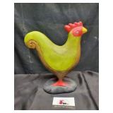 Wooden rooster figurine