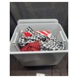 Tote of christmas decor