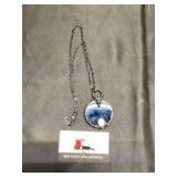 Crystal mystic goat necklace