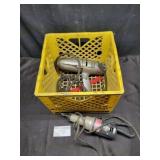 Crate with industrial tools