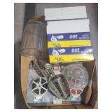 Box of lights & misc