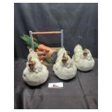 Wooden chicken decor