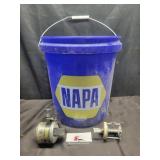 Napa bucket with fishing reels