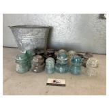 Galvanized Bucket and Insulators